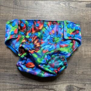 Honeybum Blue Cloth Diaper with Adjustable Snaps